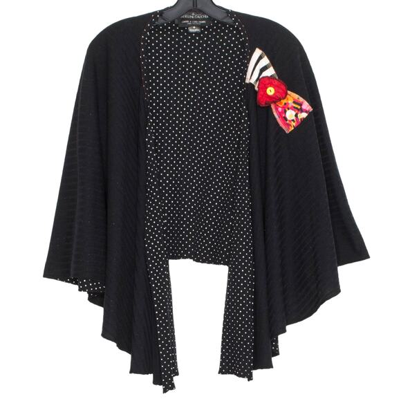 Madeleine Gaucher Shawl Goth Kawaii Boho Whimsigoth Minimalist Black One Size GN - Picture 1 of 3